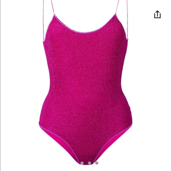 OSÉREE luminere glitter swimsuit in fuchsia - Picture 3 of 4